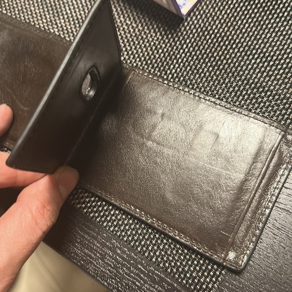 Full leather bifold wallet with money clip! (Used less than a week) - Picture 5 of 6